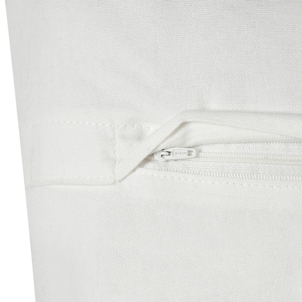Weißer Kissenbezug mit Reißverschluss