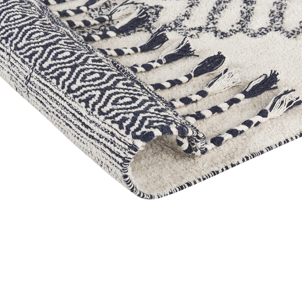 Teppich ERAY Hellbeige 80 x 150 cm Baumwolle