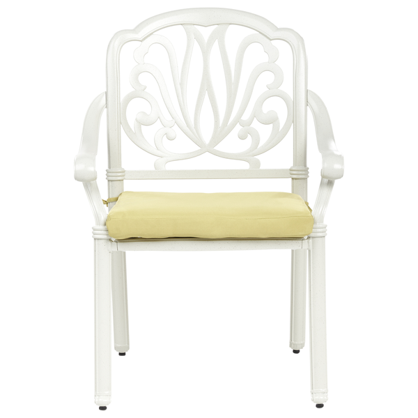 Gartenstuhl mit Armlehnen und Sitzkissen