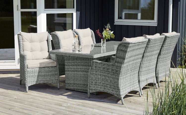 Rattan-Sessel mit Polster