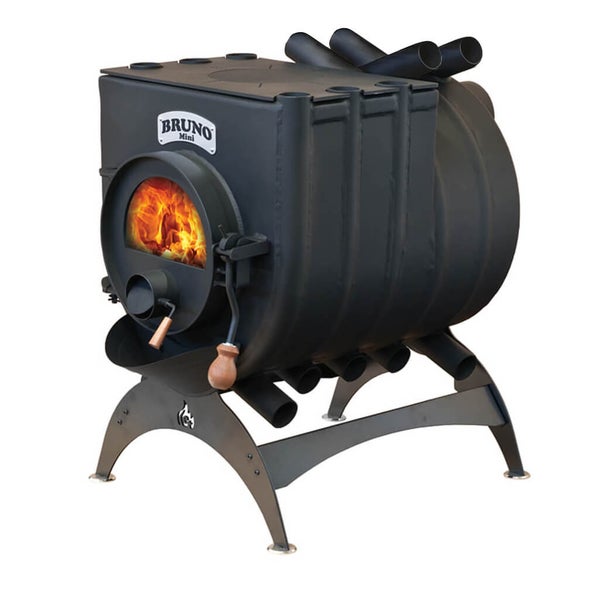 Bruno Mini Holzofen mit Flammen