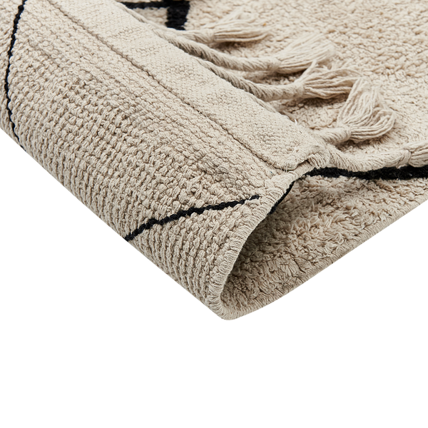 Teppich ERLER Hellbeige 140 x 200 cm Baumwolle