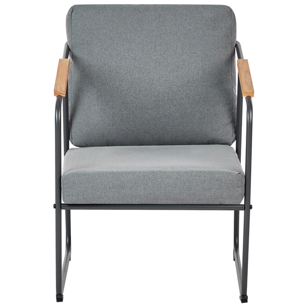 Lounge Set mit Tisch 4-Sitzer VEZZANA Metall Grau