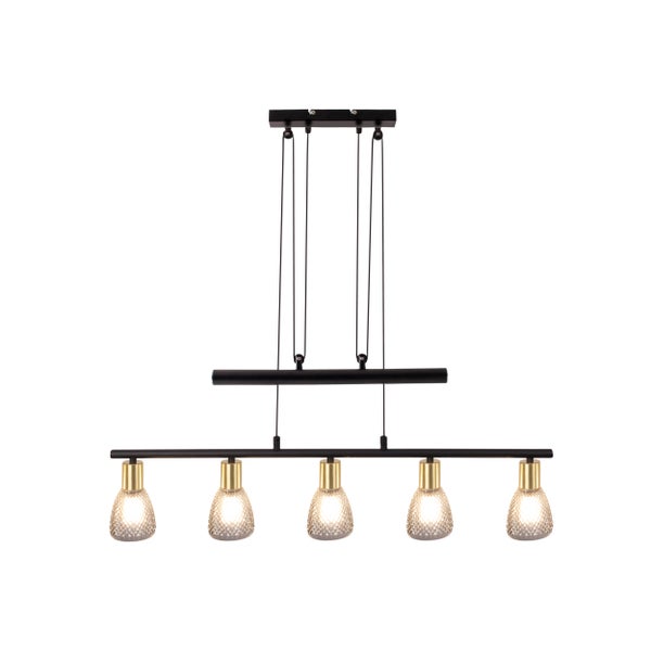 Pendelleuchte mit fünf Lampen