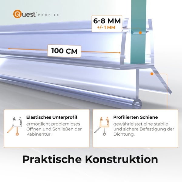 Quest Profile Dichtungsprofil mit Abmessungsangaben
