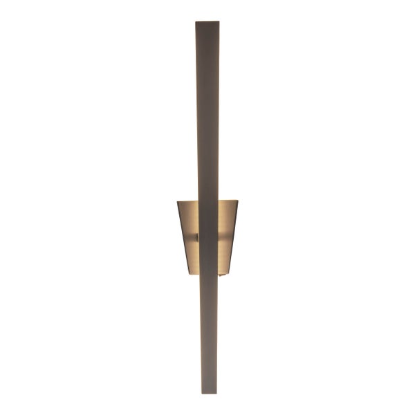 LED Wandleuchte TREVOR nickel matt,  Wandlampe aus Metall und Kunststoff in Nickel matt, mit fest verbauten LEDs, Wandbeleuchtung innen 62 x 10 x 4,5 cm