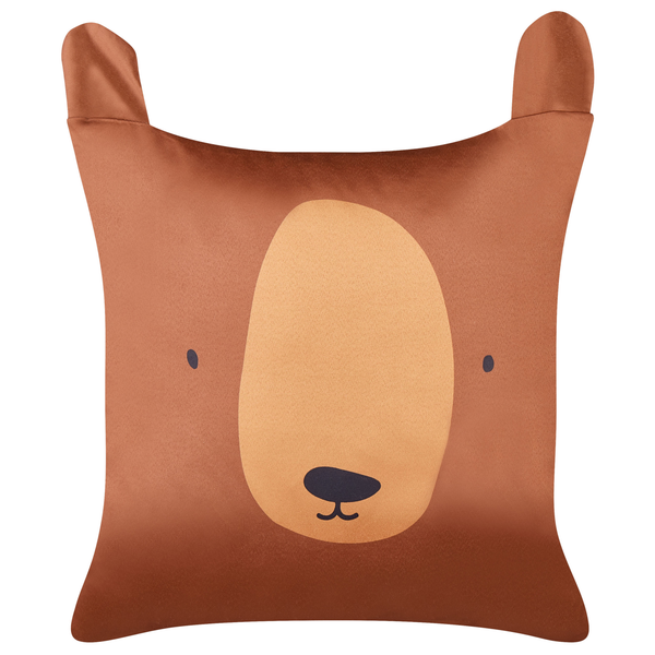 Kinderkissen aus Baumwolle 45 x 45 cm Braun 2er-Set TEDDYBEAR