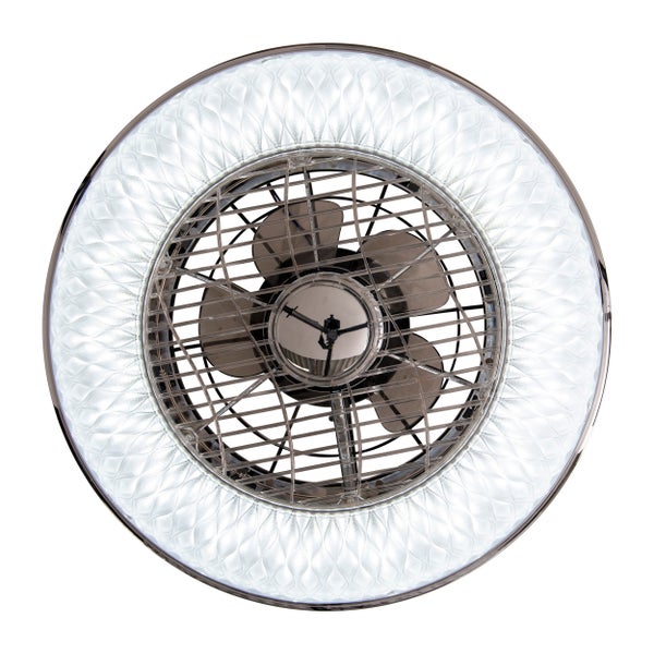 LED Deckenleuchte VIENTO mit Ventilator,  aus Metall und Kunststoff, mit integrierten LEDs, Beleuchtung für Wohnräume oder Büro