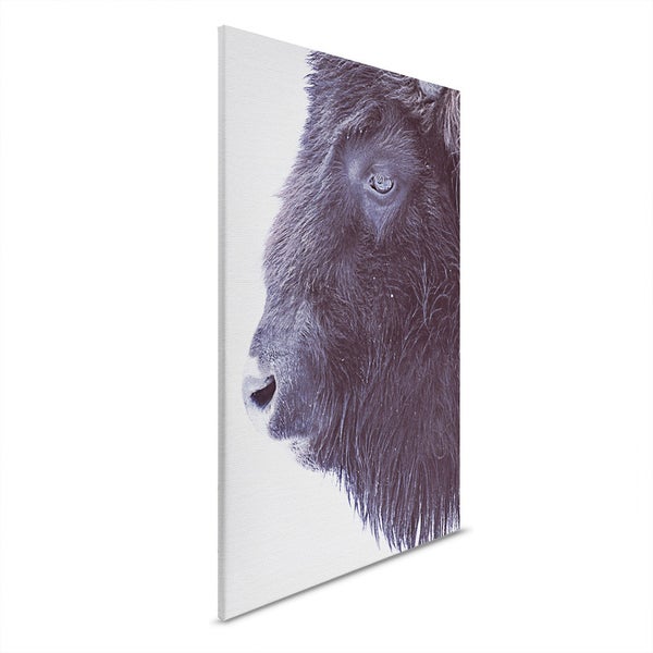 Gemälde eines Bisonkopfes im Profil