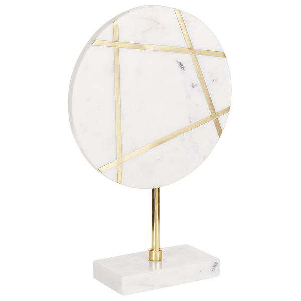 Dekorationsobjekt aus Marmor mit goldfarbenen Akzenten