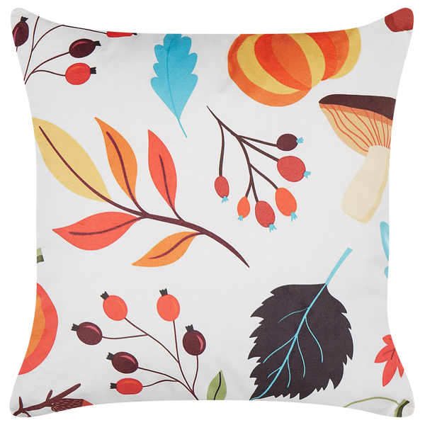 Dekokissen 2er Set VISCARIA Samtstoff 45 x 45 cm Bunt Pflanzenmuster