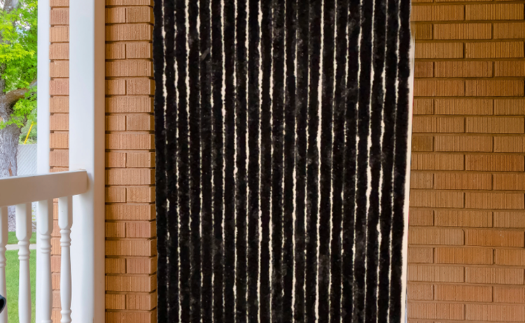 Fliegenvorhang Katzenschwanz-Fliegenvorhänge Katzenschwanz Schwarz - 100cm x 230cm