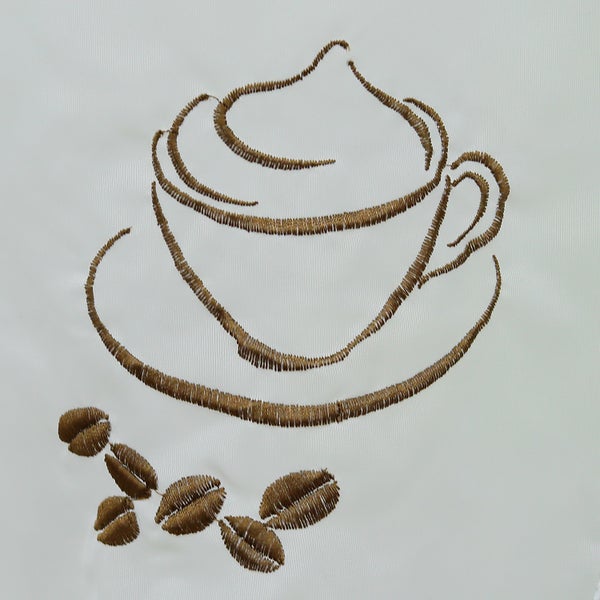 Kaffeetasse mit Kaffeebohnen Stickerei