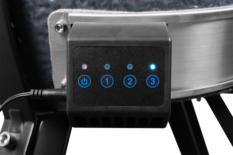 Kamado Grill Luftgebläse mit 3 Geschwindigkeitsstufen, Touch-Bedienung, LED-Anzeige, Schwarz