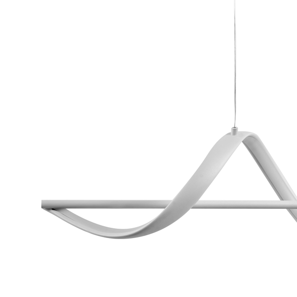 Moderne LED-Hängeleuchte mit geschwungenem Design