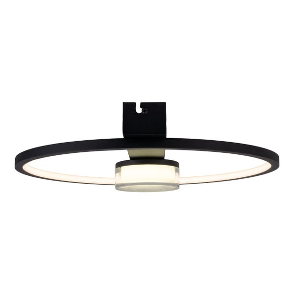 LED Deckenleuchte CIMO aus schwarzem Metall und Kunststoff, 40 cm lang, dimmbar per Wandschalter