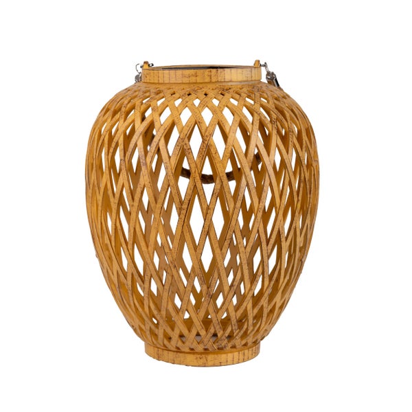 Dekorative Laterne aus Rattan für den Innen- und Außenbereich