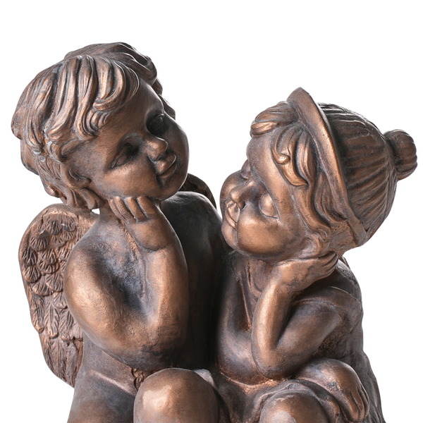 Gartenfigur DAMARO Kinder Braun