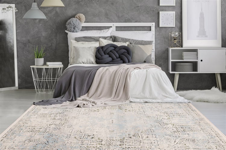 Kurzflor Teppich Deka Multi / Grün Vintage 80 x 150 cm