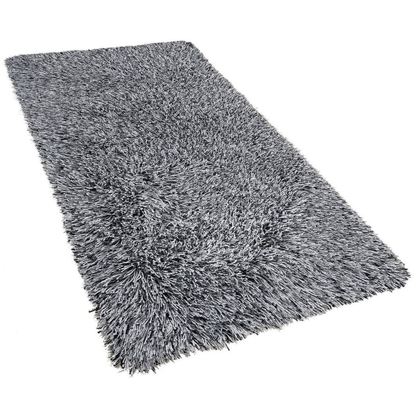 Zottelteppich CIDE Schwarz / Weiß 80 x 150 cm