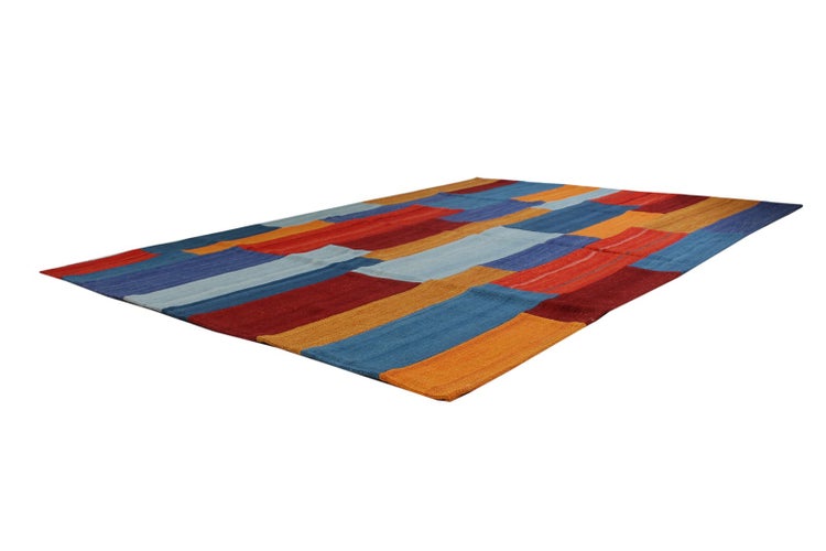 Kurzflor Teppich Reverie Rot / Multi Modern 160 x 230 cm