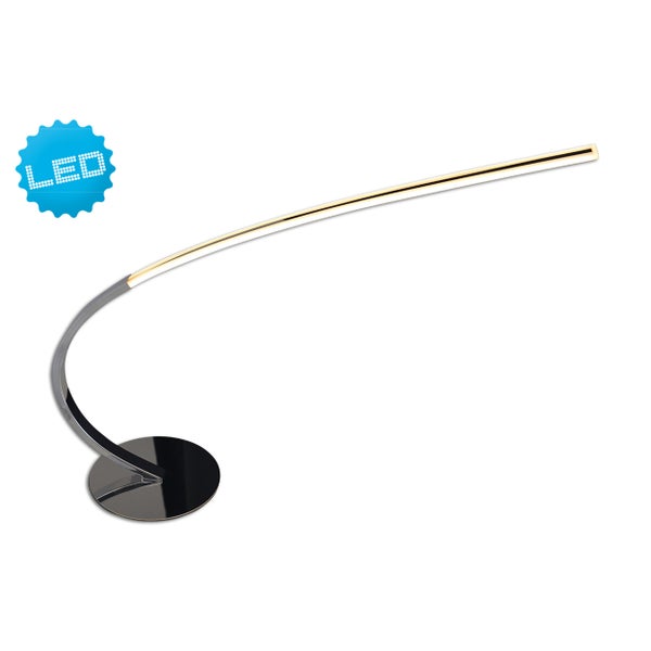 LED-Tischleuchte mit geschwungenem Design und rundem Sockel