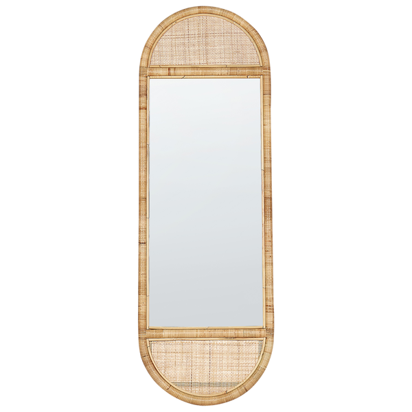 Standspiegel BARGES 150 cm Rattan Naturfarben