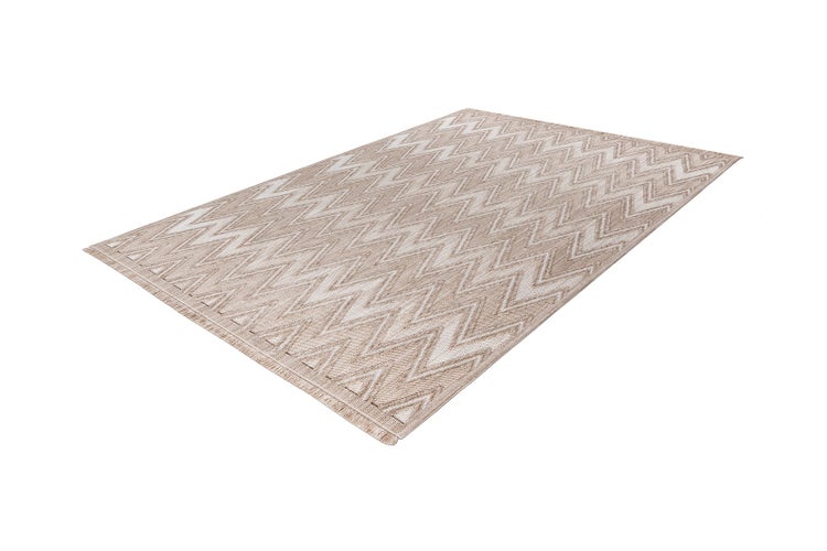 Kurzflor Teppich Jiro Beige Modern 120 x 170 cm