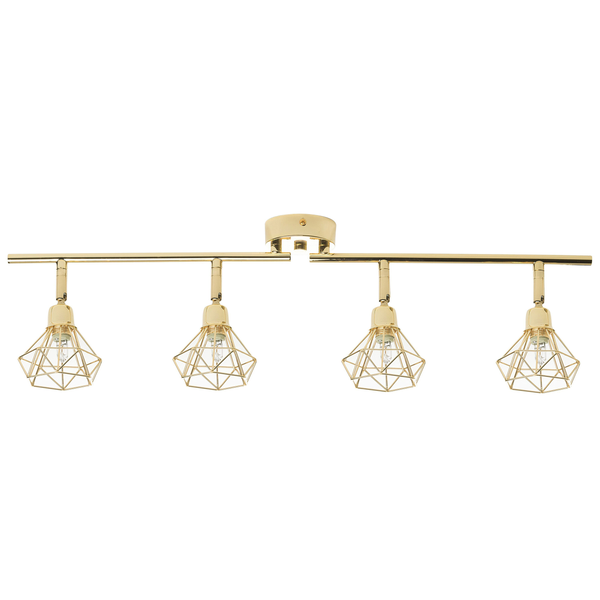 Strahler 4-flammig ERMA verstellbar Metall Gold