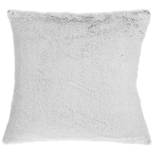 Dekokissen 2er Set CLEMATIS Webpelz 45 x 45 cm Hellgrau Ohne Muster