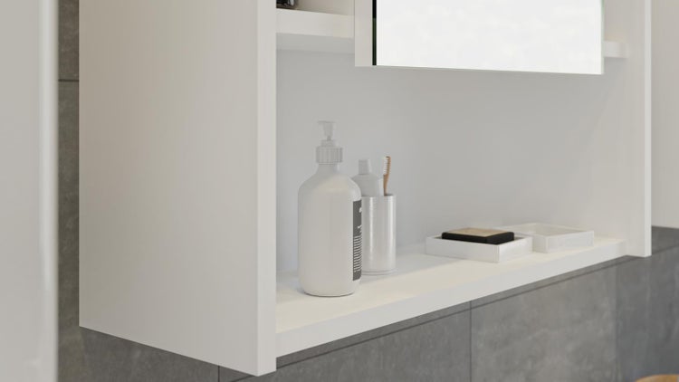 Venice Badschrank wandhängend 1 Tür Hochglanz weiß,weiß. 37 X 22 X 77 cm
