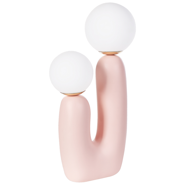 Dekorative Tischleuchte mit zwei Leuchtkörpern