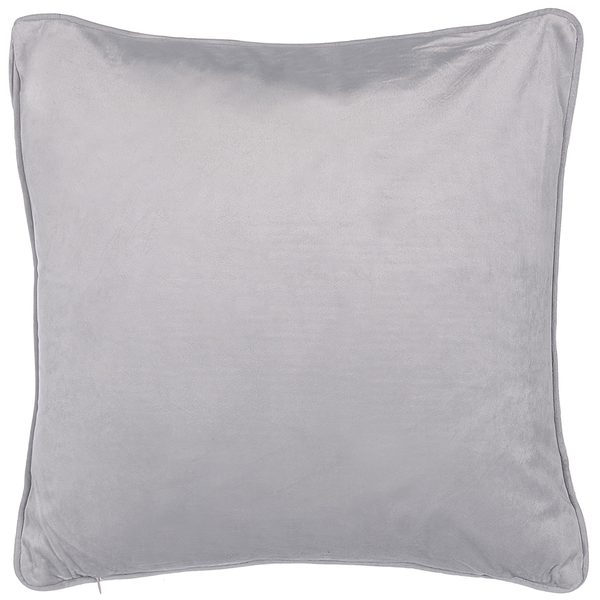 Dekokissen 2er Set MOTARI Samtstoff 45 x 45 cm Grau Geometrisches Muster