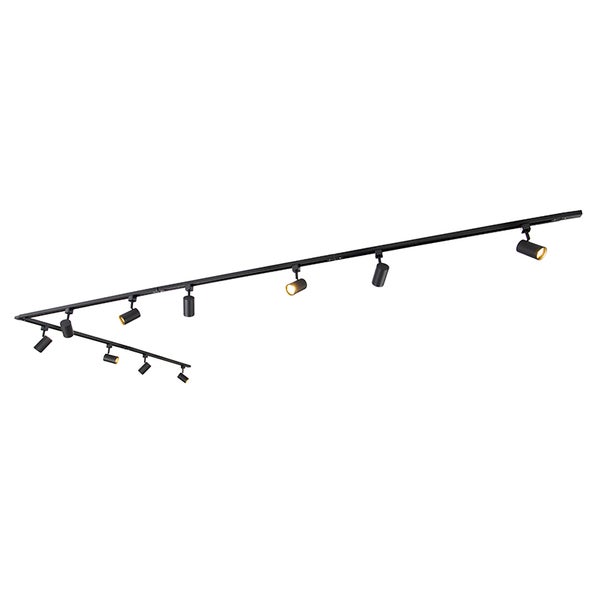 Smartes Schienensystem schwarz 1-phasig 10 Lichter inkl. Wifi GU10 - Jeana