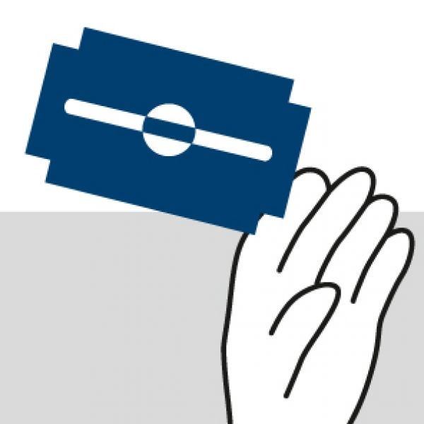 Symbol für scharfe Klingen