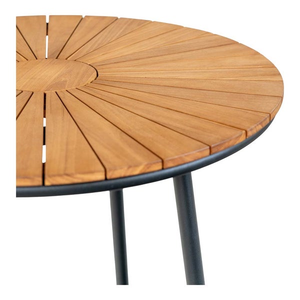 Cleveland Gartentisch Ø130cm Teak,schwarz. 130 X 130 X 74 cm