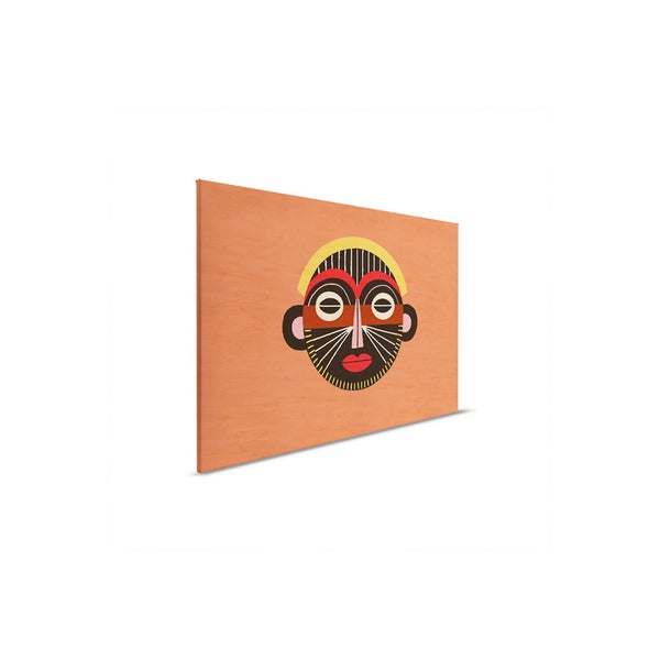 Dekorative Wandkunst mit abstraktem Gesichtsmotiv