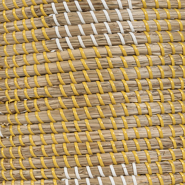 Nahaufnahme eines geflochtenen Korbs aus Pflanzenfasern