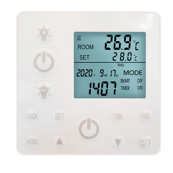 Infrarotpanel Quality Heating HT-Serie 128x63cm 840W Metall weiß RAL9016 inkl. LED-Stimmungsbeleuchtung & Fernbedienung