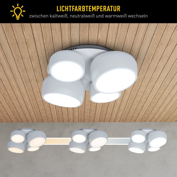 Dimmbare Deckenleuchte mit Fernbedienung zur stufenlosen Helligkeitsregulierung