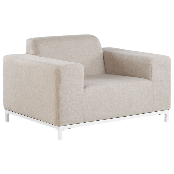 Gartensessel 2er Set ROVIGO Stoff Beige