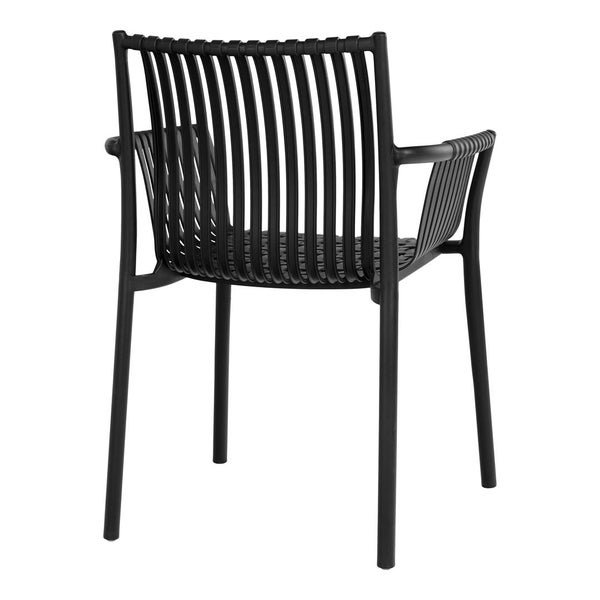 Tulsa Gartenstuhl stapelbar schwarz. 4er Set