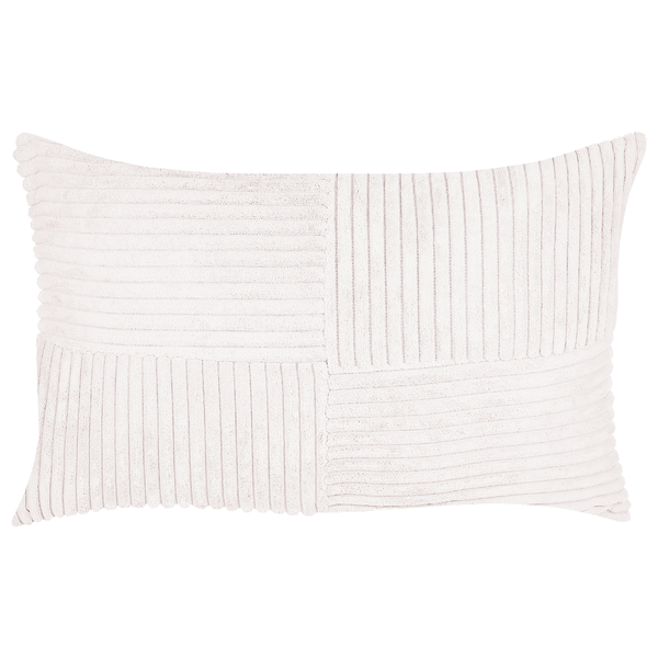 Dekokissen 2er Set MILLET Cord 30 x 50 cm Cremeweiß Geometrisches Muster