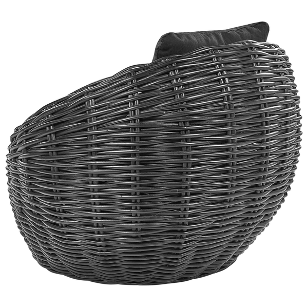 Gartenstuhl LERICI Rattan Schwarz