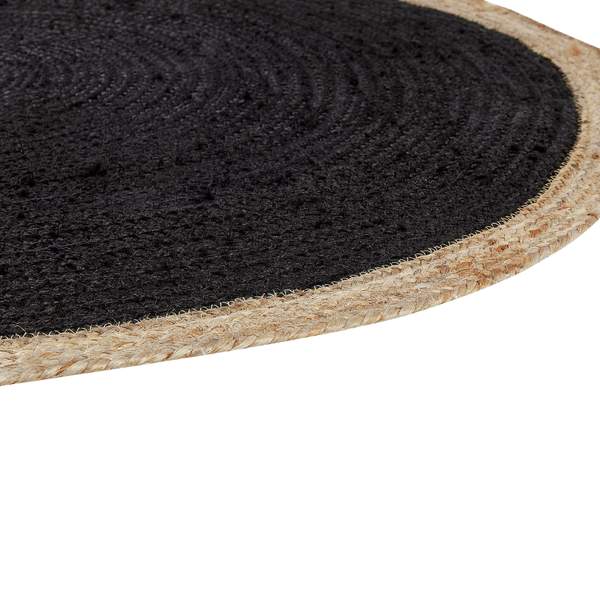 Teppich MENEMEN Schwarz ø 120 cm Jute