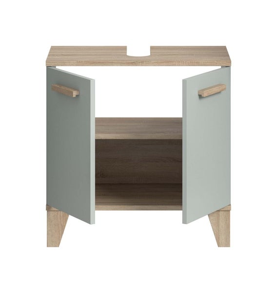 Waschbeckenunterschrank mit zwei offenen Türen