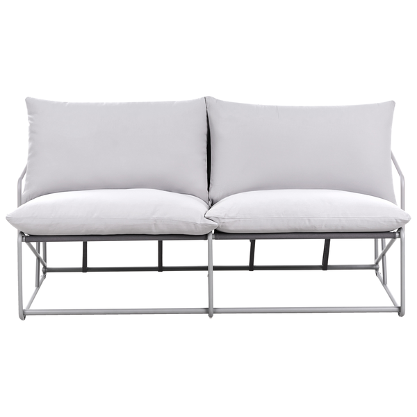 Gartensofa mit Metallgestell und Kissen