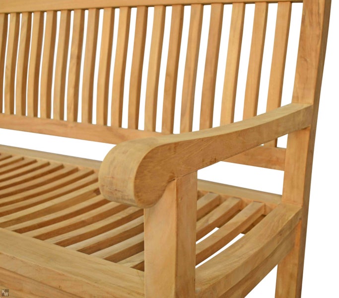 Gartenbank Teakholz 4-Sitzer 180 cm Teak Gartenbank für Terrasse Garten Balkon