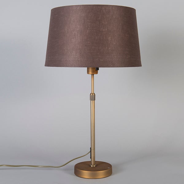 Tischlampe Bronze mit Schirm braun 35 cm verstellbar - Parte
