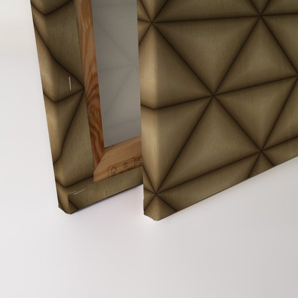 Wandbild auf Leinwand mit geometrischem Muster auf einem Holzrahmen